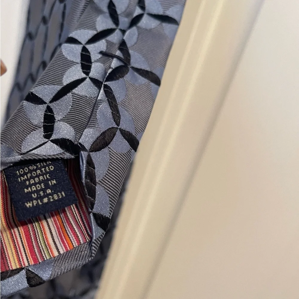 Ted Baker Hexagonal Patterned Tie in Blue and Black